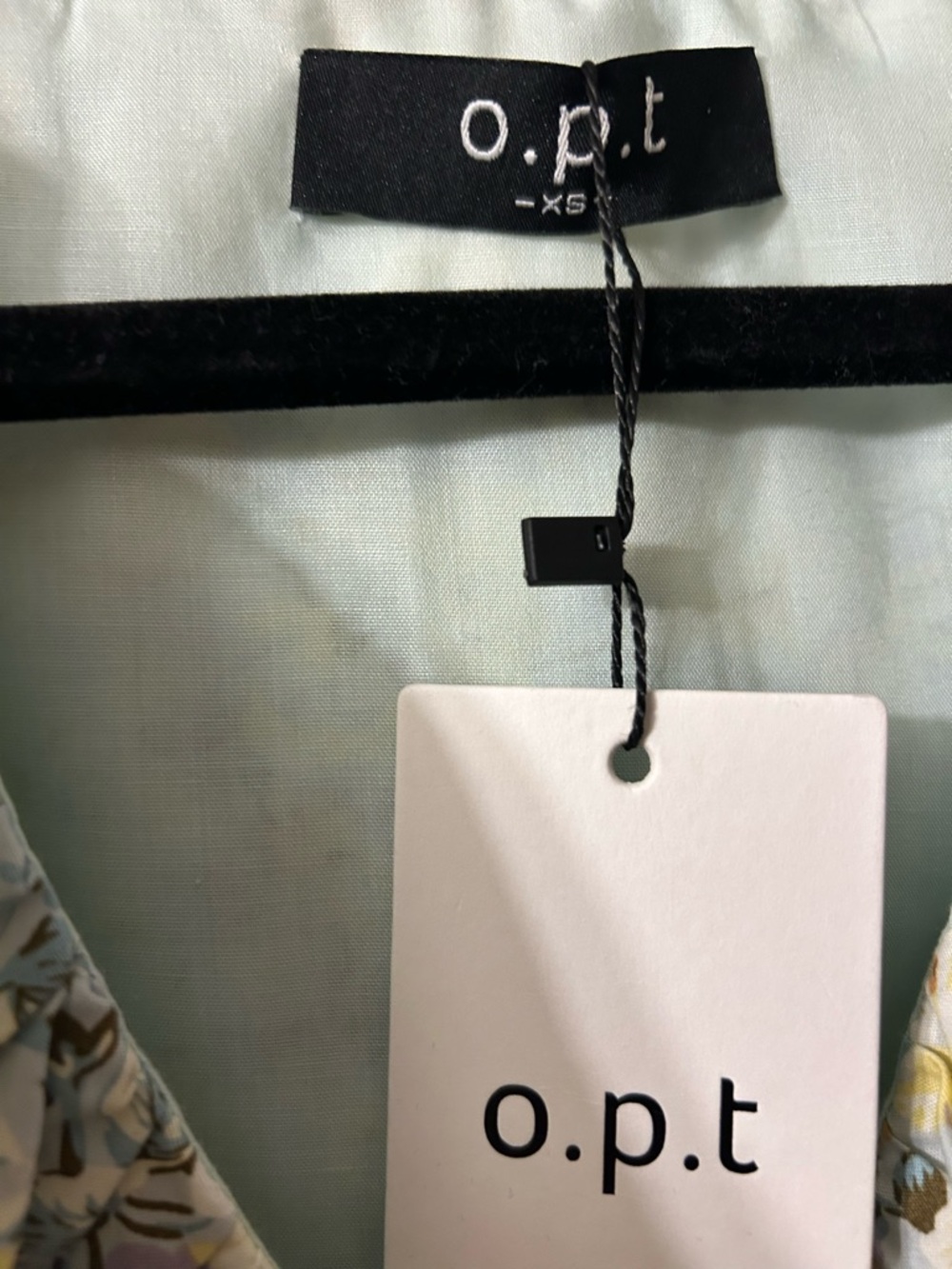 o.p.t.  Kate feminine floral midi dress.  Ruffle Neckline. Summer garden event. - Picture 8 of 9